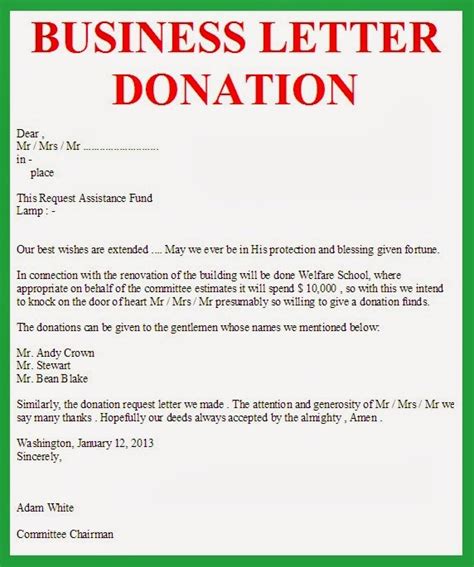 Write the Perfect Donation Request Lett.